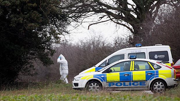 Detetives investigam área do terreno de Sandringham, em Norfolk
