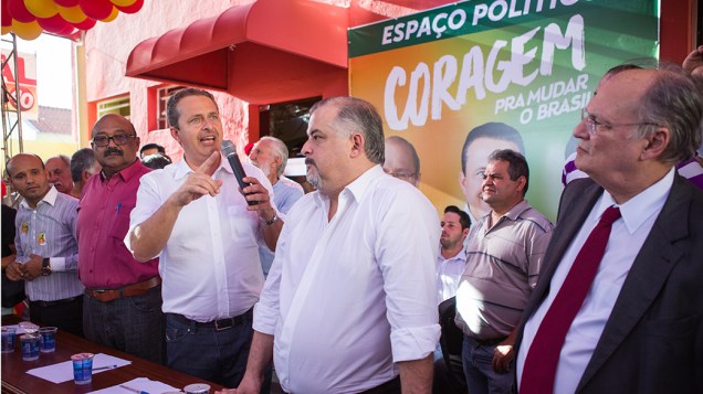 O candidato do PSB à Presidência da República, Eduardo Campos, inaugou no último dia 22, o espaço político Coragem Para Mudar o Brasil, em Limeira, no interior de São Paulo