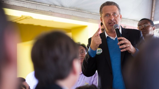 Eduardo Campos, candidato do PSB à Presidência, durante um discurdo de inauguração do espaço político Coragem para Mudar o Brasil, na última terça-feira (22), em Limeira, interior de São Paulo