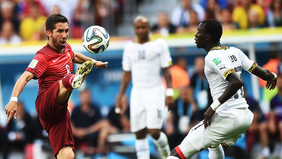 Lance no jogo entre Portugal e Gana no Mané Garrincha, em Brasília