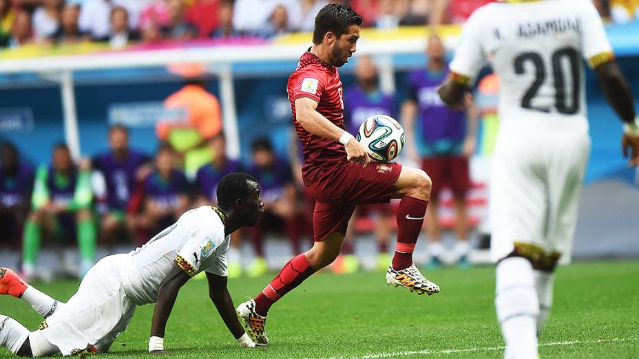 Lance no jogo entre Portugal e Gana no Mané Garrincha, em Brasília