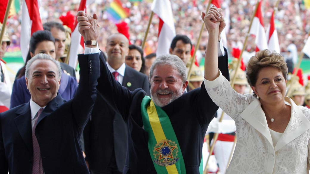 Lula recebe Dilma Rousseff e Michel Temer