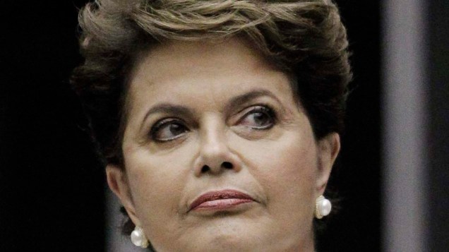 Dilma Rousseff na cerimônia de posse, em Brasília