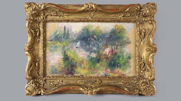 Obra 'Paysage Bords de Seine', de Renoir