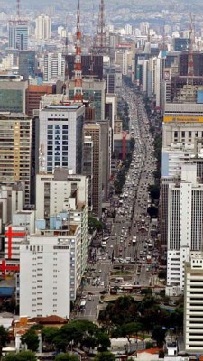 Vista dos prédios da região da Avenida Paulista, São Paulo