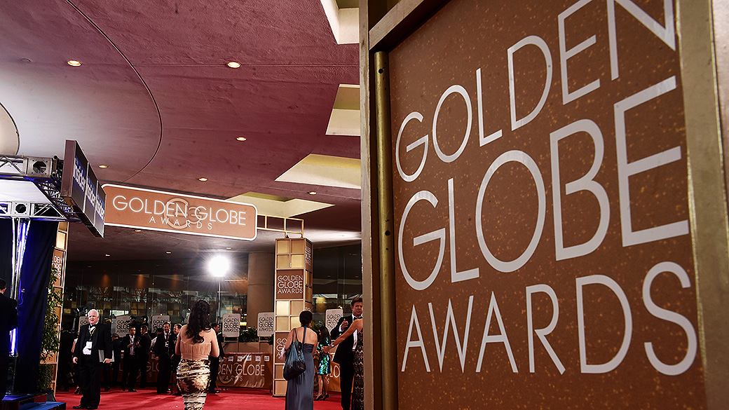 Maria Menounos durante 72ª edição do Globo de Ouro, prêmio da associação de correspondentes de Hollywood que elege os melhores do cinema e da TV, em Los Angeles, nos EUA