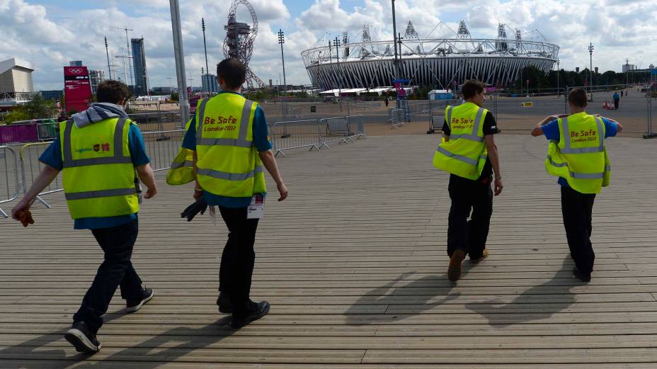 O Parque Olímpico de Londres é preparado para o início dos Jogos Paralímpicos, que serão abertos no dia 29 de agosto