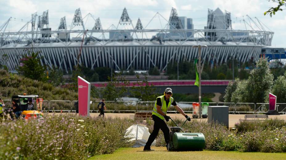 O Parque Olímpico de Londres é preparado para o início dos Jogos Paralímpicos, que serão abertos no dia 29 de agosto