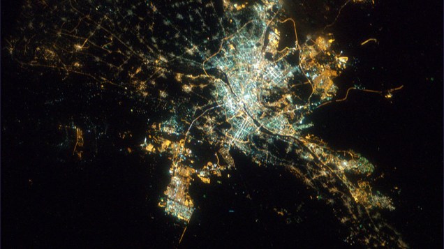 Cidade do Cairo, Egito, vista da Estação Espacial Internacional