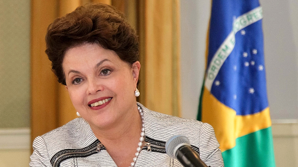 Presidenta Dilma Rousseff durante coletiva de imprensa no Hotel Waldorf, em Nova York