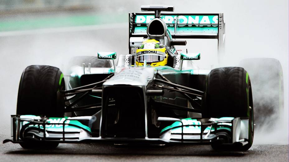 Nico Rosberg durante treino livre em Interlagos