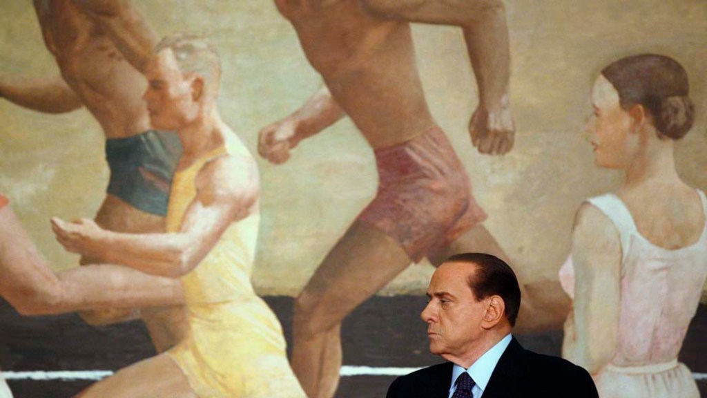 O primeiro-ministro italiano Silvio Berlusconi durante evento em Roma, na Itália