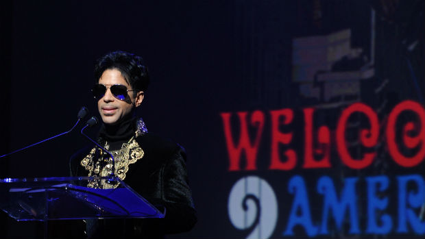 O cantor Prince em 2010