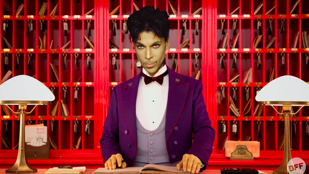 O cantor Prince, que apresentou a categoria de melhor canção original, foi alvo do bom-humor dos fãs na internet, que o encaixaram entre os filmes concorrentes ao Globo de Ouro. Na imagem, o músico entra para o elenco de ‘O Grande Hotel Budapeste’