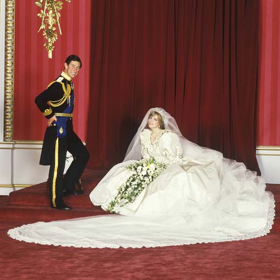 Príncipe Charles, 62 anos, no dia do casamento com a princesa Diana em 1981