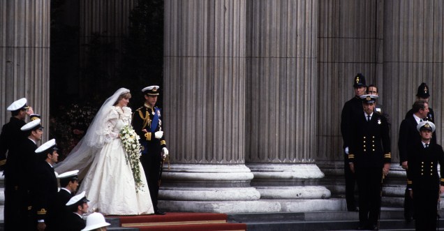 Casamento de Charles e Diana na Catedral de St. Paul's em Londres 29/07/1981