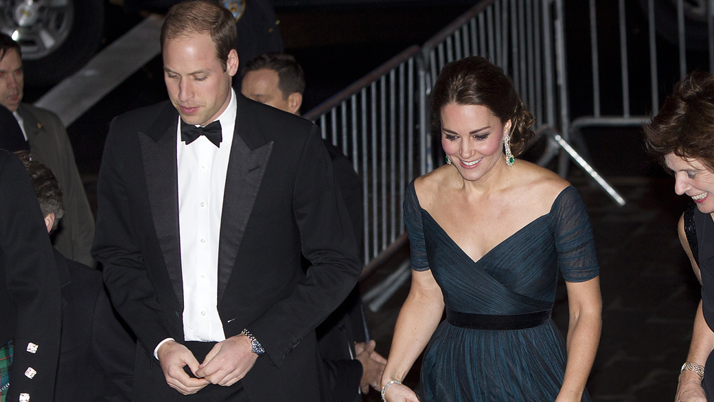 Príncipe William e Kate Middleton em evento de gala em Nova York