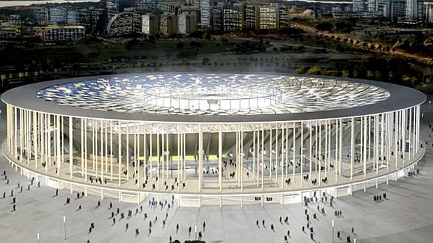 Projeto do estádio de Brasília - Mané Garrincha - para a Copa de 2014, no Brasil