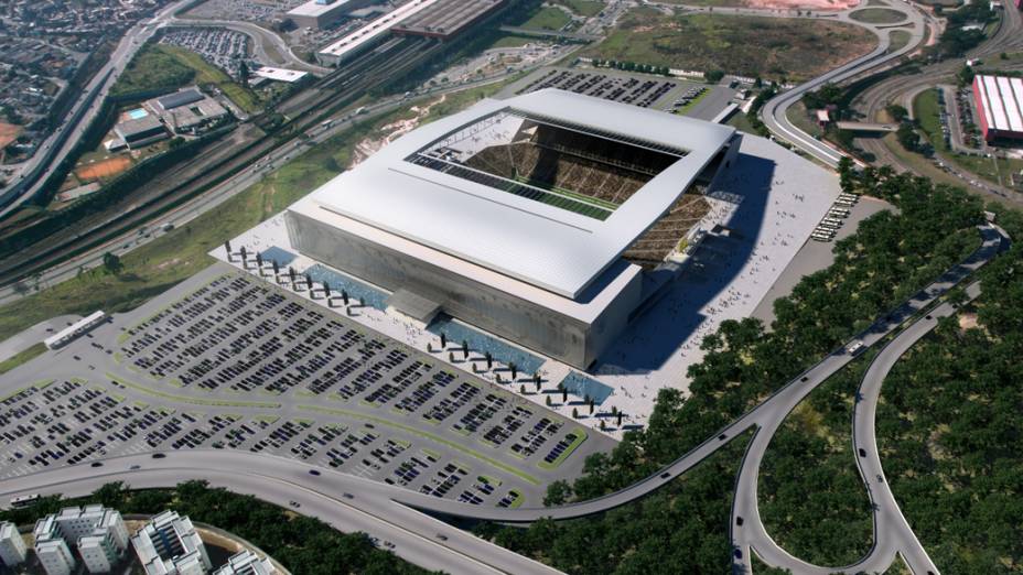 Projeção do estádio do Corinthians, que será usado na Copa de 2014