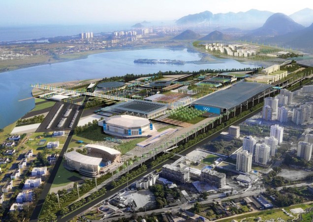 O projeto do Rio-2016: vista aérea simulada de uma das propostas