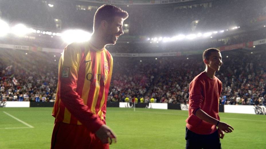 O zagueiro espanhol Piqué em anúncio da Nike para a Copa do Mundo