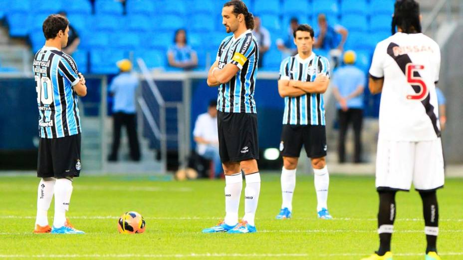Protesto dos jogadores por mudanças no futebol brasileiro: Grêmio x Vasco