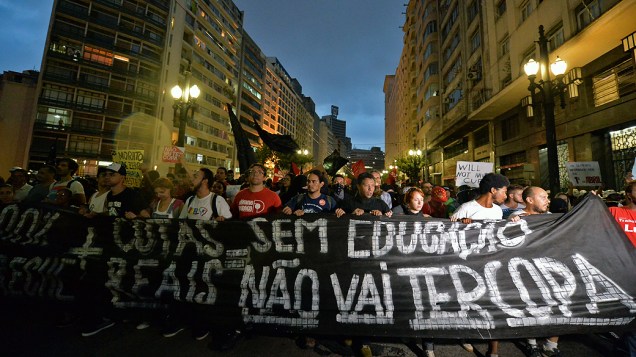 Em São Paulo, protesto contra a Copa do Mundo 2014
