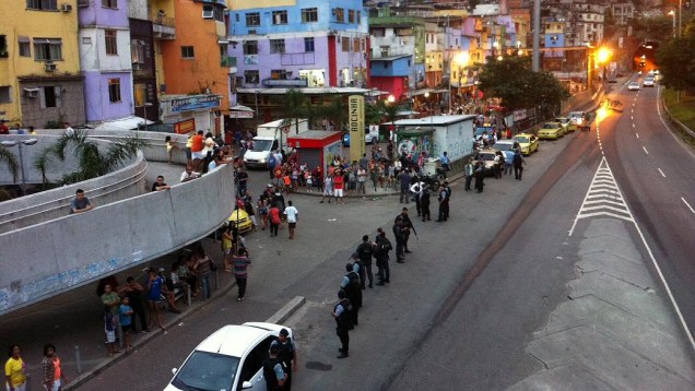 Protesto na Rocinha: policiamento foi reforçado para ato nesta terça (25/6)