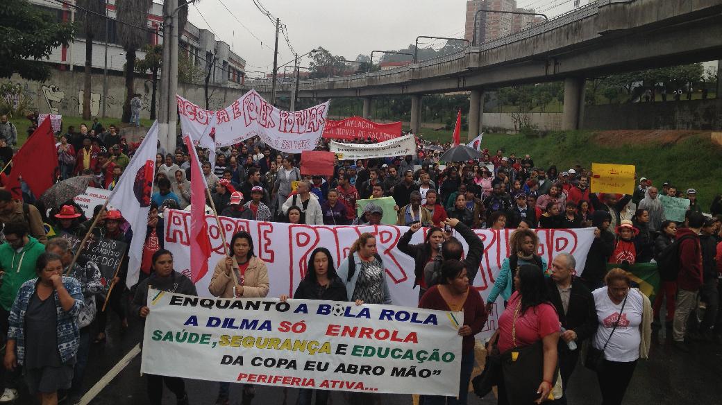 Protesto no Capão Redondo, em São Paulo