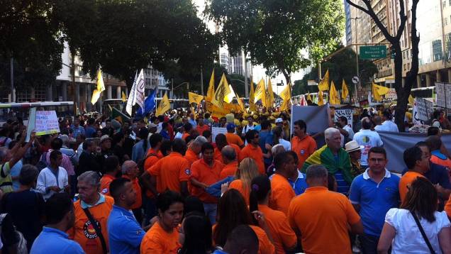 Protesto no Rio: centrais sindicais convocaram o protesto desta quinta (11/7) no Centro