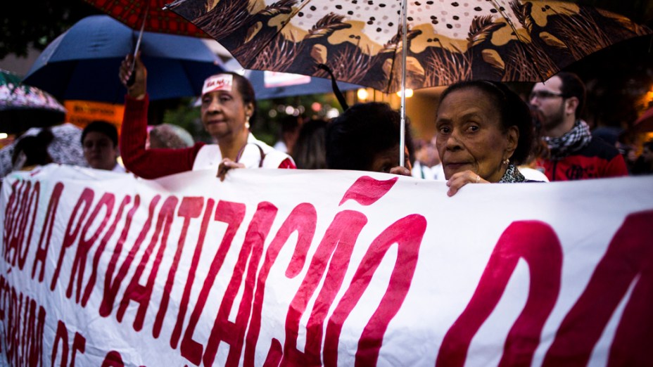 Protesto de professores no Rio de Janeiro