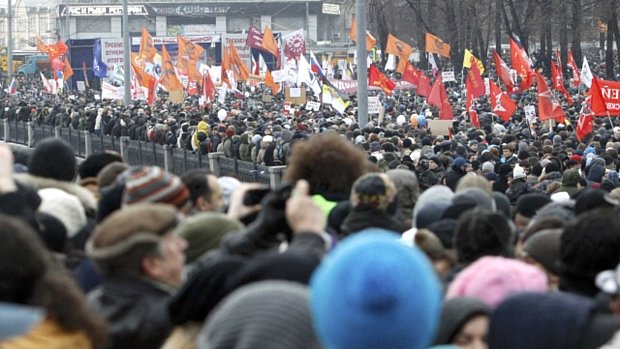 A manifestação não tem precedentes na Rússia desde que Vladimir Putin chegou ao poder, em 2000