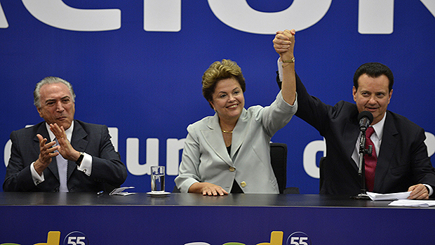 Dilma Rousseff com Gilberto Kassab