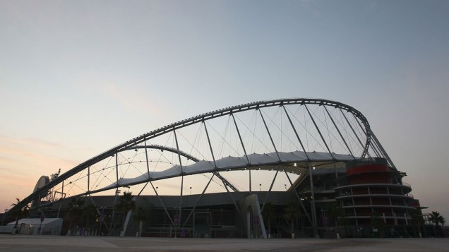 Visão geral do Khalifa Stadium. O estádio será um dos campos usados na Copa do Mundo de 2022