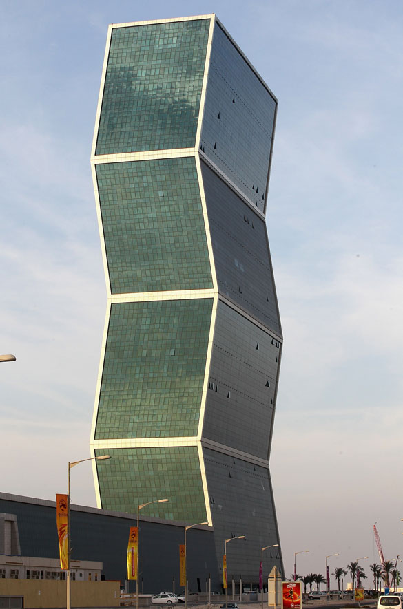Arquitetura do shopping Lagoon Plaza, em Doha