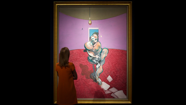 Óleo de Francis Bacon leiloado pela Casa Christies. A pintura em homenagem ao amante de Bacon, George Dyer, foi arrematada por R$ 168 milhões