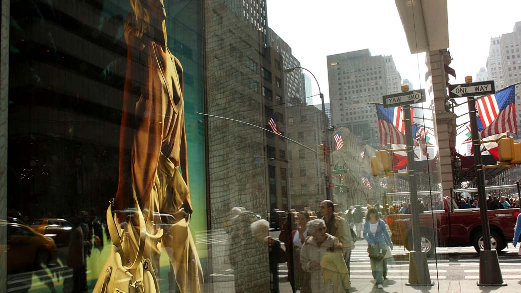Vitrine em loja na 5ª Avenida, Nova York