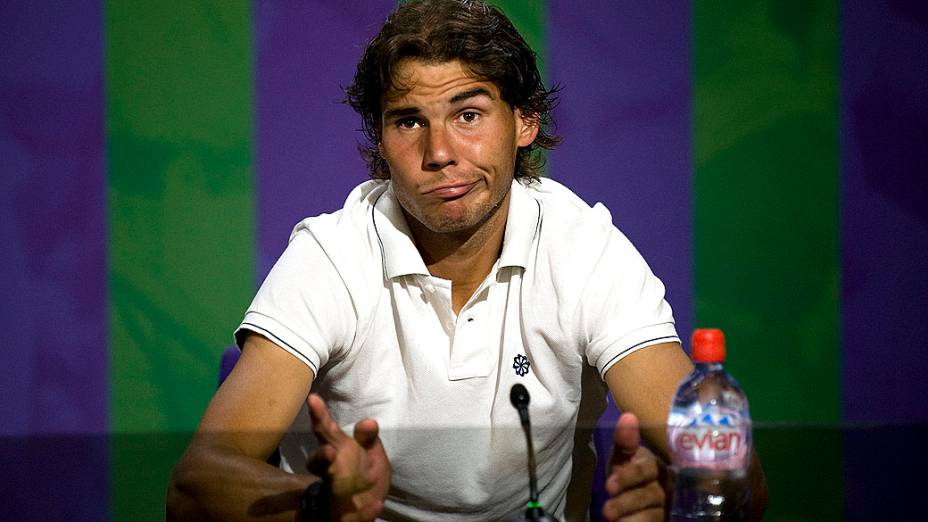 Rafael Nadal, durante coletiva de imprensa em Junho de 2012