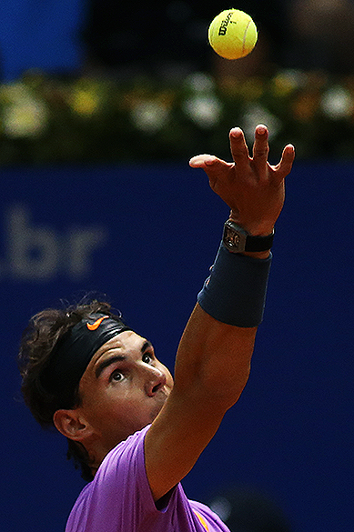 Rafael Nadal voltou a jogar o torneio de simples do Brasil Open 2013, no Ginásio do Ibirapuera, em São Paulo