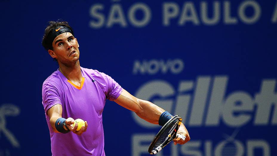 Rafael Nadal voltou a jogar o torneio de simples do Brasil Open 2013, no Ginásio do Ibirapuera, em São Paulo