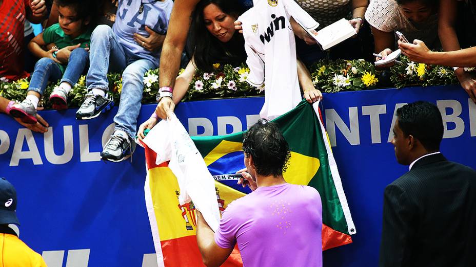 O ginásio do Ibirapuera ficou cheio para ver o espanhol Rafael Nadal no Brasil Open 2013