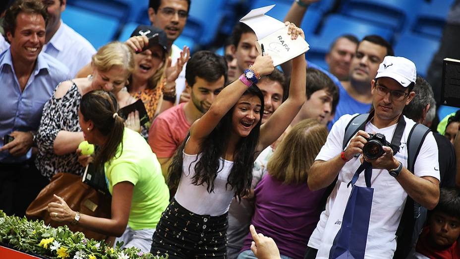 O ginásio do Ibirapuera ficou cheio para ver o espanhol Rafael Nadal no Brasil Open 2013