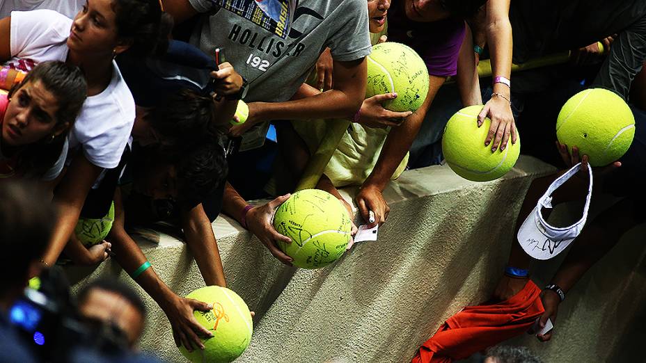 O ginásio do Ibirapuera ficou cheio para ver o espanhol Rafael Nadal no Brasil Open 2013