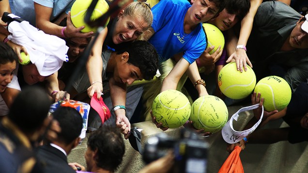 O ginásio do Ibirapuera ficou cheio para ver o espanhol Rafael Nadal no Brasil Open 2013