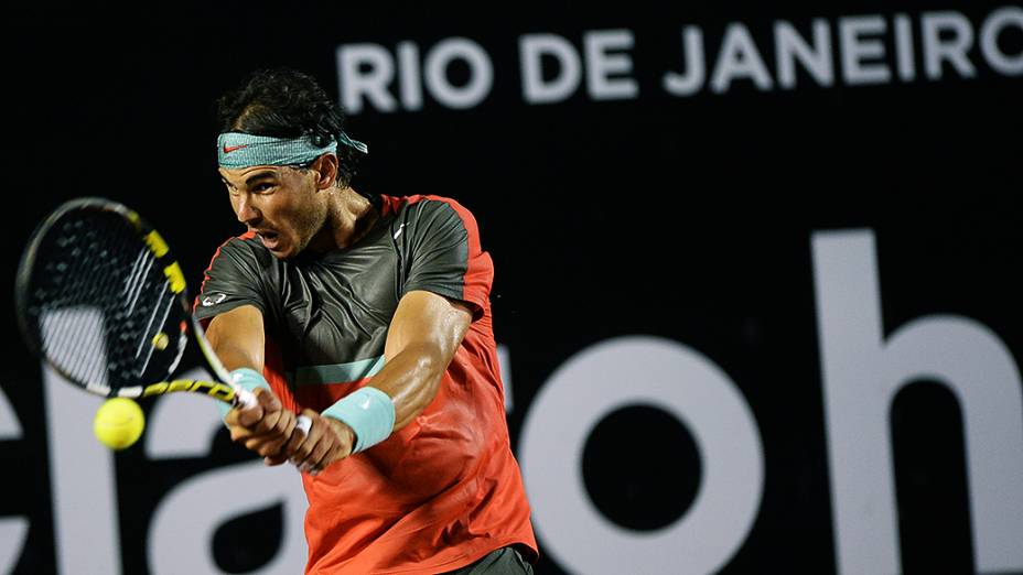 O tenista Rafael Nadal no Rio Open 2014, no Rio de Janeiro