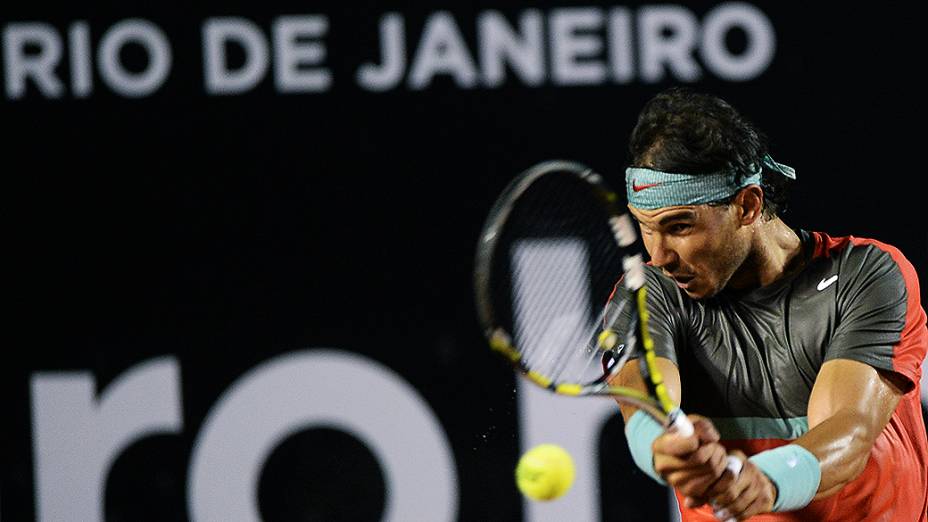 O tenista Rafael Nadal no Rio Open 2014, no Rio de Janeiro