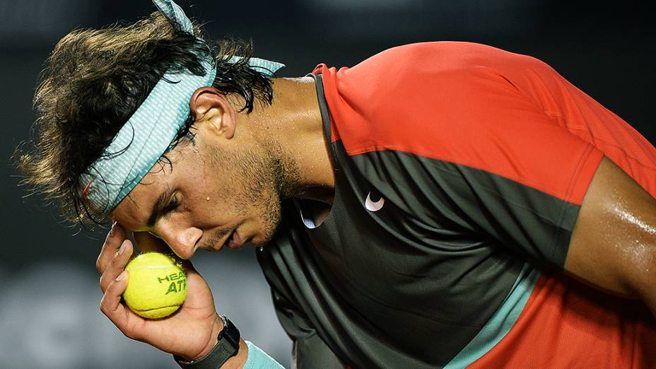 O tenista Rafael Nadal no Rio Open 2014, no Rio de Janeiro