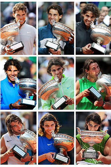 O espanhol Rafael Nadal, número um mundial, venceu neste domingo (08) o sérvio Novak Djokovic (N.2) na final de Roland Garros e levantou seu nono troféu