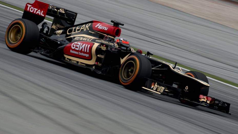 Kimi Raikkonen, da Lotus, nos treinos livres para o GP da Malásia