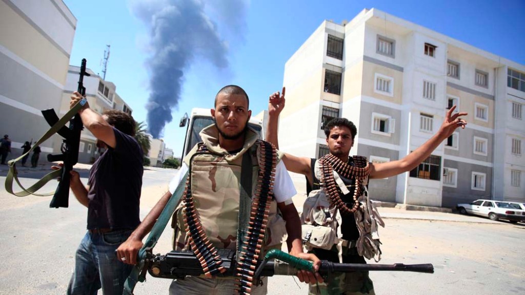 Rebeldes líbios em Trípoli, Líbia
